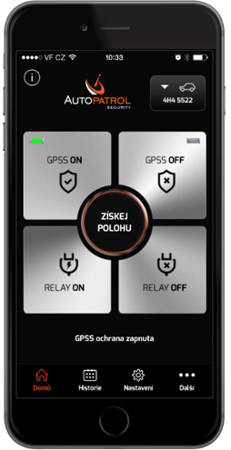 Mobilní aplikace pro GPS lokalizátor a zabezpečovací systém vozidel ETLOC-30